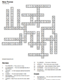 New France crossword for middle school or junior high and 