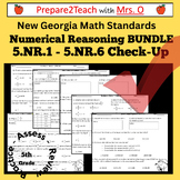 New Georgia Math 5th Grade Numerical Reasoning Check Up BUNDLE