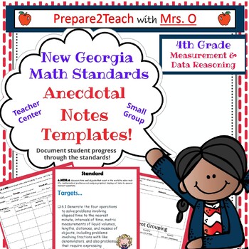 Preview of New Georgia Math Standards 4th Grade Measurement & Data Reasoning