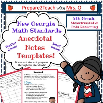 Preview of New Georgia Math Standards 5th Grade Measurement & Data Reasoning