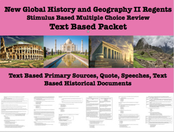 Preview of New Global History II Text Based Multiple Choice Regents Review