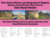 New Global History II Text Based Multiple Choice Regents Review