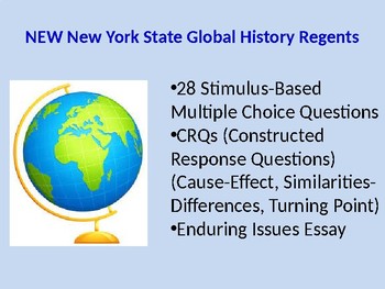 Preview of New NYS Global History Regents 2019 Full Curriculum Review PowerPoint
