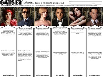 Preview of New Great Gatsby Movie Handout
