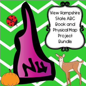 Preview of New Hampshire Bundle--New Hampshire ABC Book and Physical Map Research Projects