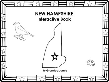 Preview of New Hampshire State interactive book grades pre-k - 2nd: autism, social studies