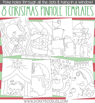 Preview of New Holiday Dotted Pin Hole Art Templates