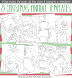 New Holiday Dotted Pin Hole Art Templates