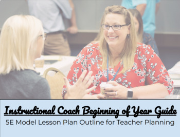 Preview of New Instructional Coach Daily Lesson Plan Outline Teacher Resource 5E Model