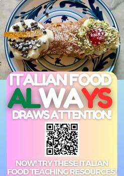 Preview of New Italian Food Teaching Resources bundle! 5 in 1! $19.85 Saved!