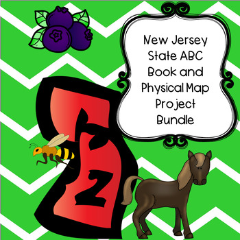 Preview of New Jersey Bundle--New Jersey ABC Book and Physical Map Research Projects