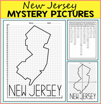 Preview of New Jersey Coordinate Graphing Picture - Back To School Math Activities