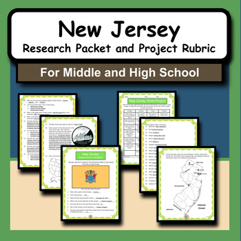 Preview of State of New Jersey Research Packet and Project Activity for Social Studies