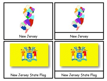 Preview of New Jersey State Symbols 3 Part Matching