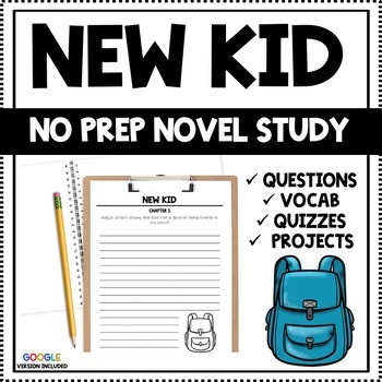 Preview of New Kid (Jerry Craft) Complete No Prep Novel Study BUNDLE - PDF & Google