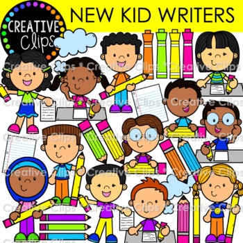 Preview of New Kid Writers Clipart {Writing Clipart}