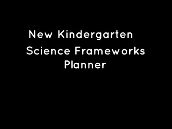 Preview of New Kindergarten Science Standards Table with Materials Checklist