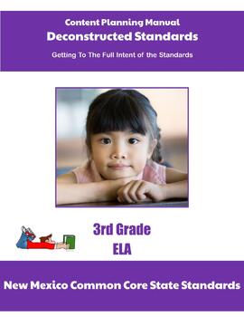 Preview of New Mexico Deconstructed Standards Content Planning Manual 3rd Grade ELA