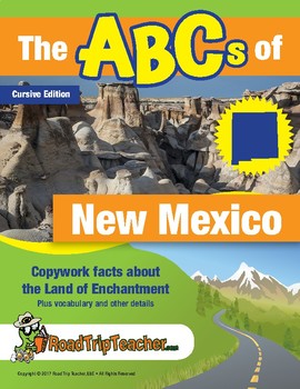 Preview of New Mexico Handwriting Printables - Cursive Edition