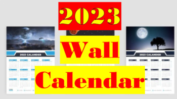 Preview of New Modern Wall Calendar 2023  (8.5″ x 11″) Inches