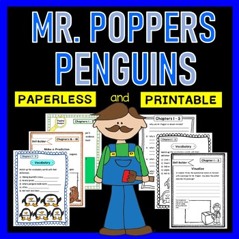Preview of Mr. Popper's Penguins Novel Study - Distance Learning