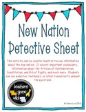 New Nation and Government Detective Sheet