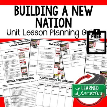 Preview of New Nation Lesson Plan Guide Civics Government Back To School