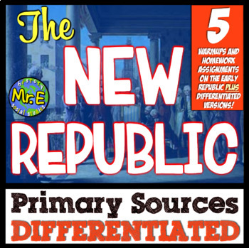 Preview of New Nation Reading Passages | Differentiated Primary Sources for the New Nation