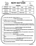 New Nation Social Studies Practice Quiz--4 pages of review!