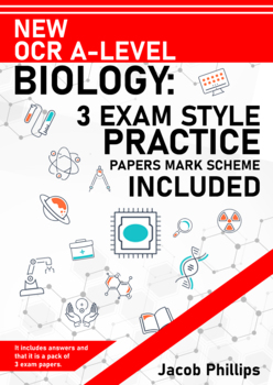 Preview of New OCR A-Level Biology: 3 Exam Style Practice Papers Mark Scheme Included