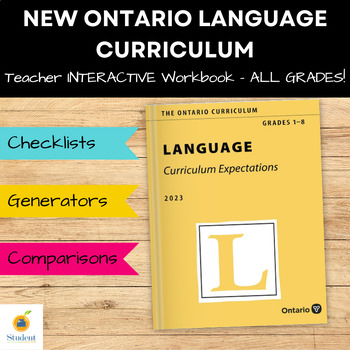 Preview of New Ontario Language Curriculum Teacher Interactive Workbook - ALL GRADES!