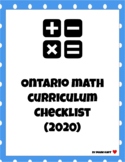 New Ontario Math Curriculum Checklist for Grades 1 and 2