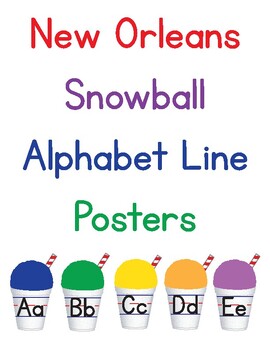 Preview of New Orleans Snowball Alphabet Line and Posters