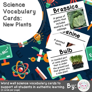 Preview of New Plants Science Vocabulary Cards (Large)