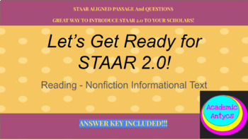 Preview of New Question Types STAAR 2.0 Redesign Presentation for teachers and students!