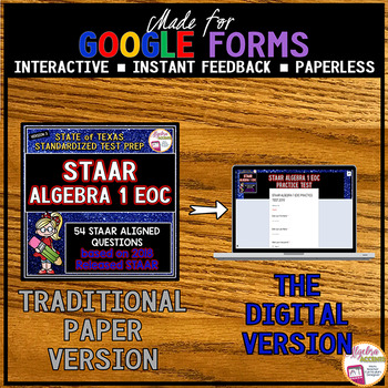 New Release Algebra 1 Staar Eoc Review Test Prep Version 3 Google Forms