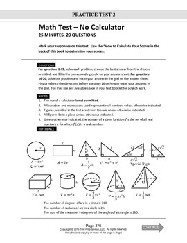 Preview of New SAT Math Practice Section Sample