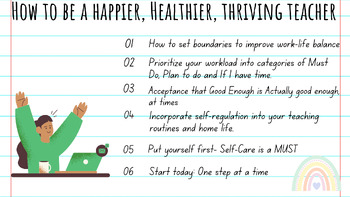 Preview of New School Year Create Better Work-life Balance Boundaries Self-Care Prioritize