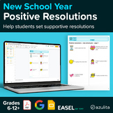 New School Year Positive Resolutions- PDF / Google Docs & 