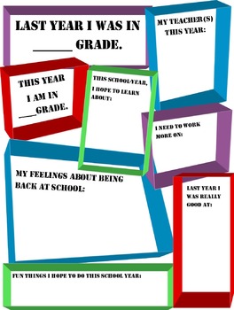 Preview of New School Year worksheet