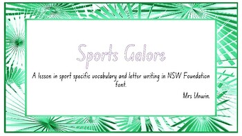 Preview of New South Wales Foundation Font - Sports Galore