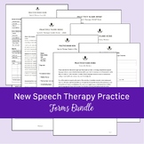 New Speech Therapy Practice Forms Bundle | Editable, Filla