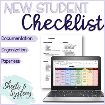 Preview of New Student Checklist | Digital & Paper Versions