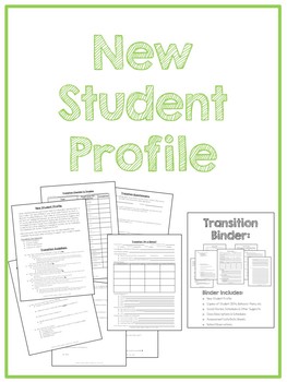 Preview of New Student Profile for Autism or Special Education Classrooms