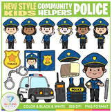 New Style Kids: Community Helpers Police Clipart