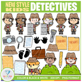 New Style Kids: Detective Clipart