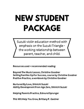 Preview of New Suzuki Student Package