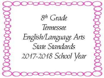 Preview of New Tennessee ELA Standards for 8th Grade