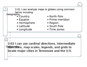 Preview of New TN Social Studies Standards Grade 3