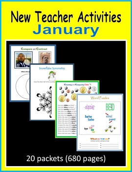 Preview of New Teacher Activities - January (First Year Teacher) BUNDLE
